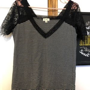 Lace Striped Top